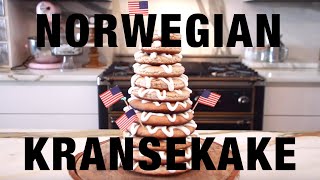 How to make a Norwegian Kransekake Stacked Cookie Tree with Genevieve Gorder [upl. by Delwyn]