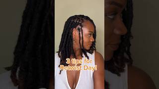 3 TIPS for your next Retwist 🌱 locs locjourney loctips locstyles [upl. by Chimene980]