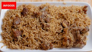 Mutton Pilau Recipe  How to Cook Pilau  Infoods [upl. by Flin751]