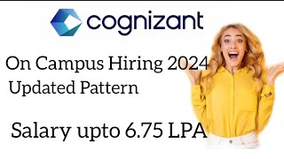 Cognizant Hiring Process 2024  Updated exam pattern  ON amp OFF Campus placement [upl. by Anib]