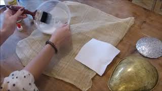 How to stiffen felt fabric or sinamay Part 1  Millinery Craft DIY fascinator  making a hat base [upl. by Mace]