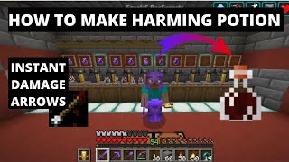 HOW TO MAKE HARMING 2 POTION IN MINECRAFT  INSTANT DAMAGE 2 ARROW [upl. by Neenej]