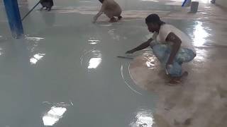 Maydos Epoxy Floor Paint Application Tutorial Epoxy Selfleveling CLEAR Warehouse Floor Paint [upl. by Christis912]