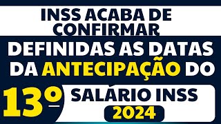 13° salário do INSS veja calendário de pagamento para aposentados e pensionistas [upl. by Abihsot124]