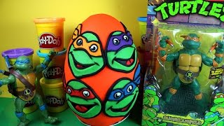 Tartarughe Ninja Gigante Uovo Sorpresa TMNT Giocattoli con 34 Punti di Articolazione [upl. by Amy]