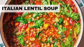 Italian Lentil Soup Recipe  Healthy Lentil Soup [upl. by Wurst]