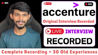 Accenture Original Interview Recorded Live 🔴  Complete Video [upl. by Luce]