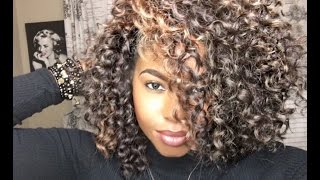 CROCHET BRAIDS  FREETRESS GOGO CURL  FULL THICK CURLS [upl. by Spector451]