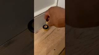 Installation of door stops doorstopper wood woodworking [upl. by Mady395]