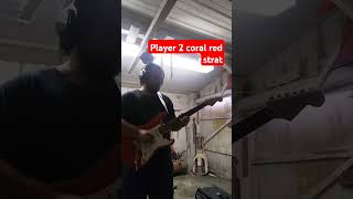 Player 2 Stratocaster Coral Red test guitar player2stratocaster fender stratocaster [upl. by Hiro358]