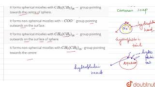 Sodium stearate CH3 CH26 CO ONa is an anionic surfactant which forms micelles [upl. by Alejna]