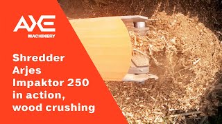 Shredder Arjes Impaktor 250 in action wood crushing [upl. by Adnuhsar]