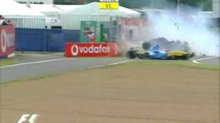 Formula 1  2004  Accidente Jarno Trulli  Silverstone [upl. by Brandt]