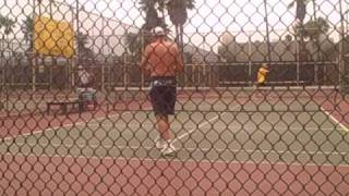 Paddle Tennis National Championship 2009 Quarters Matt Stilman [upl. by Esdnil182]