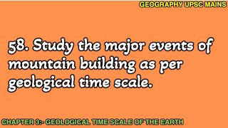 358 Major MountainBuilding Events in Geological Time Scale [upl. by Sonni780]