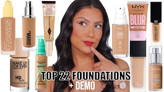 TOP 22 FOUNDATIONS OF 2022 oily skin  MagdalineJanet [upl. by Rutter]