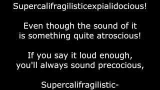 Mary Poppins Musical Supercalifragilisticexpialidocious LYRICS [upl. by Iaka]