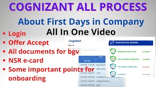 Important Documents  Cognizant All Process StepbyStep  Background Verification  NSR eCard [upl. by Remled]