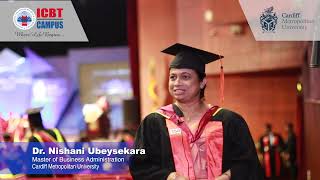 Dr Nishani Ubeysekara past MBA student sharing thoughts on her success story in ICBT Graduation [upl. by Noloc180]