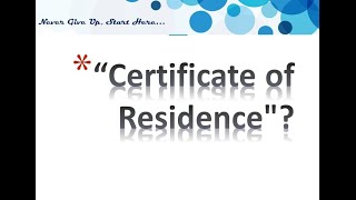 Certificate of Residence বা Proof of Residence কোথায় থেকে কিভাবে সংগ্রহ করব [upl. by Arezzini]