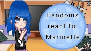 Fandom react to Marinette  45  read desc [upl. by Tempest252]