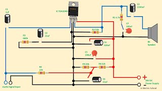 Audio Amplifier Circuit Diagram Homemade [upl. by Krid]