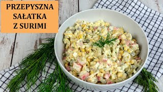 Przepyszna sałatka z paluszkami krabowymi surimi [upl. by Aihsined768]