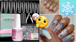 How To Builder Gel Nails At Home Under 20 Saviland Builder Gel Kit [upl. by Gaskill432]