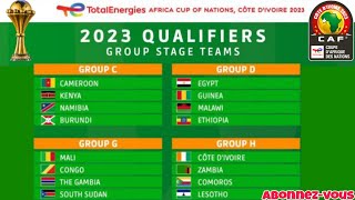 Qualifications de la CAN 2023 tous les Groupes de la Compétition [upl. by Fedirko]