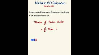 Fläche Dreieck berechnen leicht gemacht Mathe lernen mit Mathetipps 🧮 [upl. by Nolahc661]