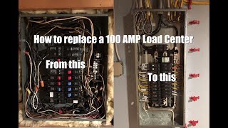 How to replace a 100 AMP Load Center [upl. by Enilhtak]