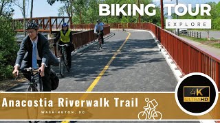 Anacostia Riverwalk Trail  Washington DC  Silent Biking Tour  4K [upl. by Topliffe]