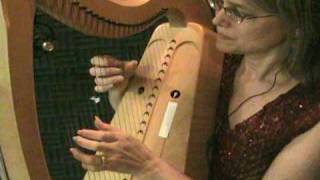 NEW Cynthia Cathcart Clarsach or Wire Strung Celtic Harp  On Christmas Night live studio [upl. by Keverne]