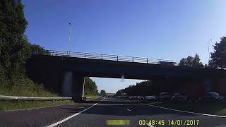 Dashcam footage A1M crash  distressing footage [upl. by Eus]