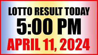 Lotto Result Today 5pm April 11 2024 Swertres Ez2 Pcso [upl. by Ardy]