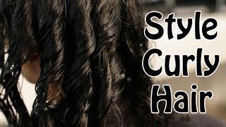 How to Style Curly Hair Naturally  Malayalam [upl. by Paza]