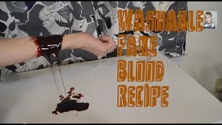 Fake Blood Recipe ☠ Detergent Based ☠ Washes Out [upl. by Abbie]