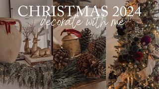 CHRISTMAS DECORATE WITH ME 2024  CHRISTMAS DECORATING IDEAS 2024 CHRISTMAS TREE amp LIVING ROOM 2024 [upl. by Naened]