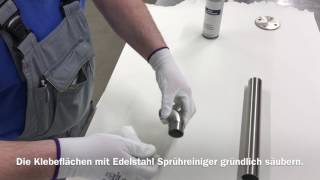 Steckfitting korrekt in Edelstahlrohr einkleben [upl. by Adigirb]