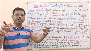 Fibrinolytics or Thrombolytic Part01  Classification amp Mechanism of Action of Fibrinolytics [upl. by Lipinski]