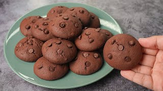 Easy Double Chocolate Chip Cookies Recipe at Home  Yummy [upl. by Ariane]