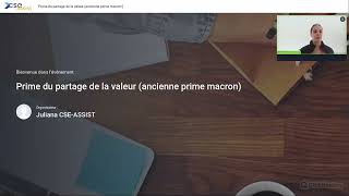 Webinar du 18 janvier 2024 Prime du partage de la valeur ancienne prime macron [upl. by Moskow]