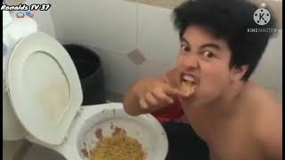 Boy Tapang vs Alieneo TV spaghetti mukbang challenge sa inidoro [upl. by Acirfa]