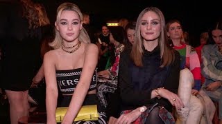 Sarah Snyder Olivia Palermo and more front row for the Versace Fashion Show [upl. by Manno]