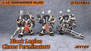 Joytoy Warhammer 40K Black Legion Chaos Terminators 118 scale action figure [upl. by Enoj]