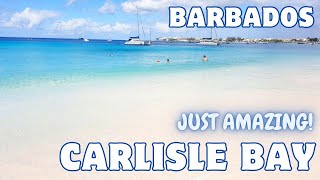 CARLISLE BAY  This is one of the best beaches on in Barbados  Caribbean cruise [upl. by Canotas]