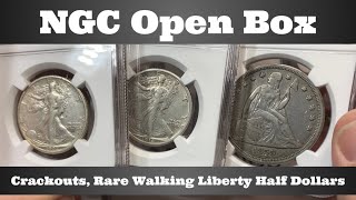 NGC Open Box  Crackouts Rare Walking Liberty Half Dollars [upl. by Salamone343]