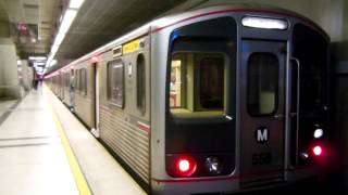 Two LA Metro Red Line trains at Pershing Square Station [upl. by Odracer]