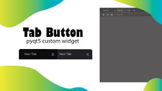 PyQt5 Tutorial  Tab Button for Web Browser [upl. by Aniuqal175]