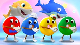 Baby Colorful Shark  Learn Colors with Donuts  Nursery Rhymes amp Kids Songs  BabyBus [upl. by Kennedy]